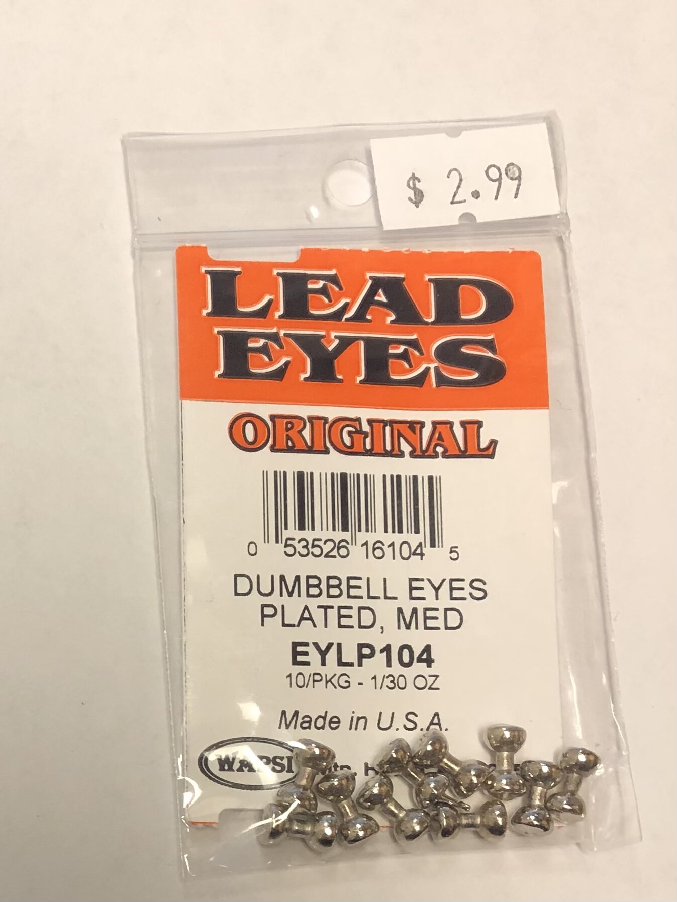 Lead Eyes Plain Medium - 10/PKG